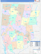 Litchfield County, CT Digital Map Color Cast Style