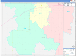 Logan County, KS Digital Map Color Cast Style