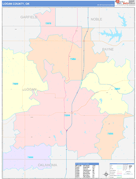 Logan County, OK Digital Map Color Cast Style