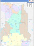 Lonoke County, AR Digital Map Color Cast Style