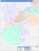 Lowndes County, GA Digital Map Color Cast Style