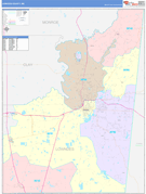 Lowndes County, MS Digital Map Color Cast Style