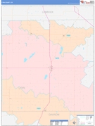Lynn County, TX Digital Map Color Cast Style