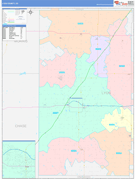 Lyon County, KS Digital Map Color Cast Style