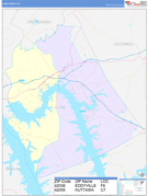 Lyon County, KY Digital Map Color Cast Style