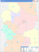 Lyon County, MN Digital Map Color Cast Style