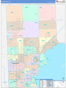 Macomb County, MI Digital Map Color Cast Style