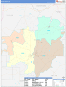 Macon County, GA Digital Map Color Cast Style