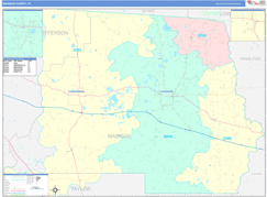 Madison County, FL Digital Map Color Cast Style