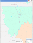 Madison County, MO Digital Map Color Cast Style