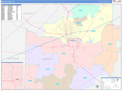 Madison County, TN Digital Map Color Cast Style