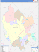 Madison County, VA Digital Map Color Cast Style