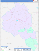 Magoffin County, KY Digital Map Color Cast Style