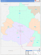 Mahaska County, IA Digital Map Color Cast Style