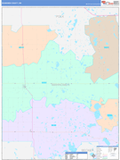 Mahnomen County, MN Digital Map Color Cast Style