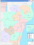 Manitowoc County, WI Digital Map Color Cast Style