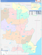 Marinette County, WI Digital Map Color Cast Style