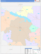 Marion County, IA Digital Map Color Cast Style