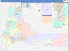 Marion County, OR Digital Map Color Cast Style
