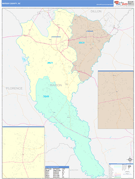 Marion County, SC Digital Map Color Cast Style