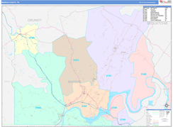 Marion County, TN Digital Map Color Cast Style
