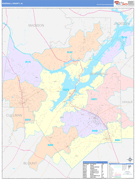 Marshall County, AL Digital Map Color Cast Style