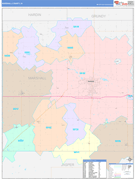 Marshall County, IA Digital Map Color Cast Style