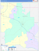 Marshall County, MS Digital Map Color Cast Style