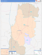 Marshall County, TN Digital Map Color Cast Style