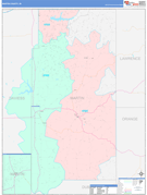 Martin County, IN Digital Map Color Cast Style