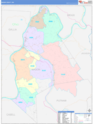 Mason County, WV Digital Map Color Cast Style