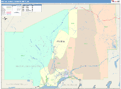 Matanuska-Susitna Borough (County), AK Digital Map Color Cast Style