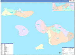 Maui County, HI Digital Map Color Cast Style