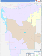 McCone County, MT Digital Map Color Cast Style