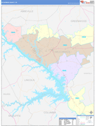 McCormick County, SC Digital Map Color Cast Style