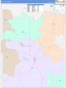 McCulloch County, TX Digital Map Color Cast Style