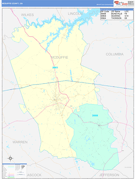 McDuffie County, GA Digital Map Color Cast Style