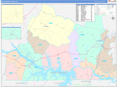 Mecklenburg County, VA Digital Map Color Cast Style