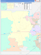 Medina County, TX Digital Map Color Cast Style