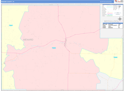 Menard County, TX Digital Map Color Cast Style