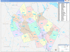 Merrimack County, NH Digital Map Color Cast Style