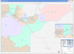 Mesa County, CO Digital Map Color Cast Style