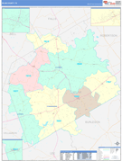 Milam County, TX Digital Map Color Cast Style