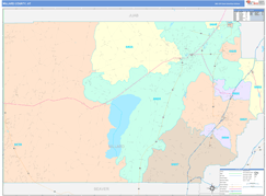 Millard County, UT Digital Map Color Cast Style
