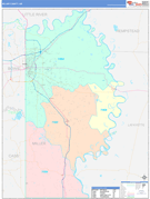 Miller County, AR Digital Map Color Cast Style