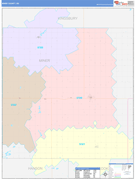 Miner County, SD Digital Map Color Cast Style