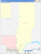 Minidoka County, ID Digital Map Color Cast Style
