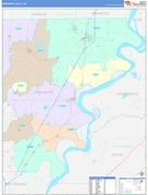 Mississippi County, AR Digital Map Color Cast Style