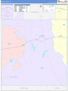 Mitchell County, TX Digital Map Color Cast Style