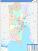 Mobile County, AL Digital Map Color Cast Style